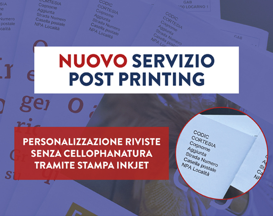 PERSONALIZZAZIONE RIVISTE SENZA CELLOPHANATURA TRAMITE STAMPA INKJET